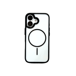 Slim Magsafe case for iPhone 17 | iPhone 17 Air | iPhone 17 Pro | 17 Pro Max (Clear/Black)-iPhone 17/Sleek design Magsafe