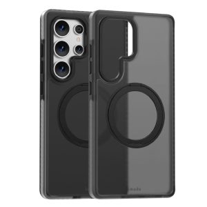 Crystaline Matt Black Magnetic Phone Case With Stand - Samsung S25 Ultra
